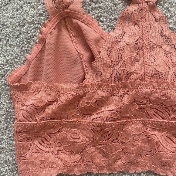 Free‎ People Pink Lace Racerback Bralette XS - Picture 7 of 12